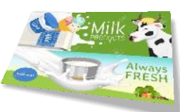 Fresh Dairy Products Concept Banner Vector Illustration. Organic, Quality  Food. Great Taste And Nutritional Value. Farm Animal Milk, Ice Cream And  Cottage Cheese. Stable With Trees. Always Fresh. Royalty Free Cliparts,  Vectors,